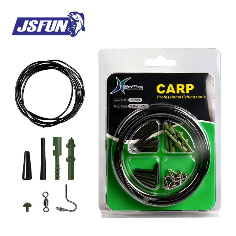 JSFUN-accesorios de pesca de carpa, Clips giratorios, gomas de cola, Terminal de pesca de carpa, accesorios de pesca para aparejo de pesca de carpa
