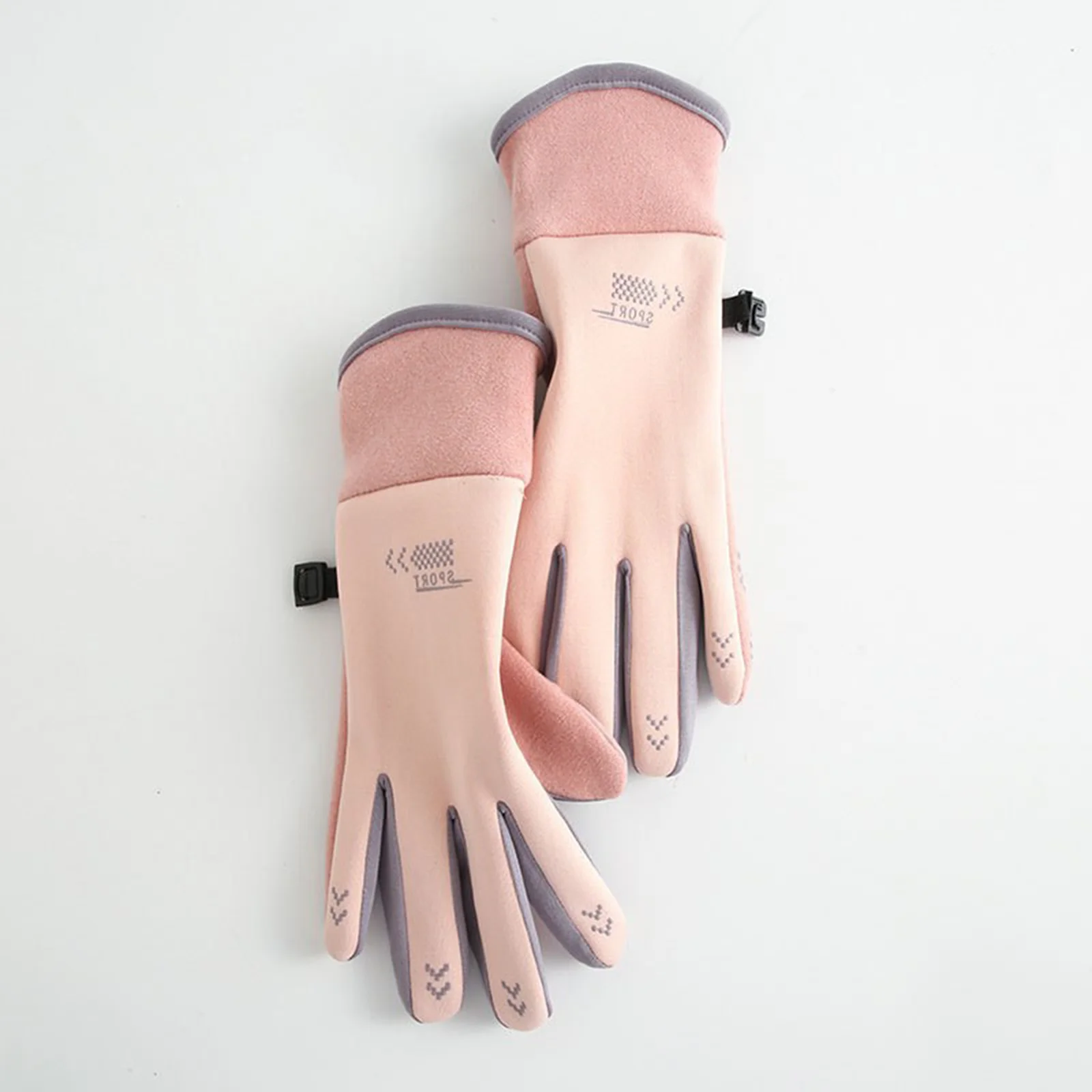 Guantes de pesca para mujer, manoplas a prueba de viento para invierno y otoño, para exteriores, ciclismo, Camping, viajes, esquí, guantes de terciopelo con pantalla táctil, 1 par - imagen 4