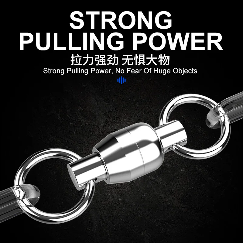 OBSESSION LT007 10 unids/bolsa 0 # -10 #   Giratorio resistente del rodamiento de bolas del acero inoxidable con giratorios sólidos del conector del señuelo de la pesca del anillo - imagen 5