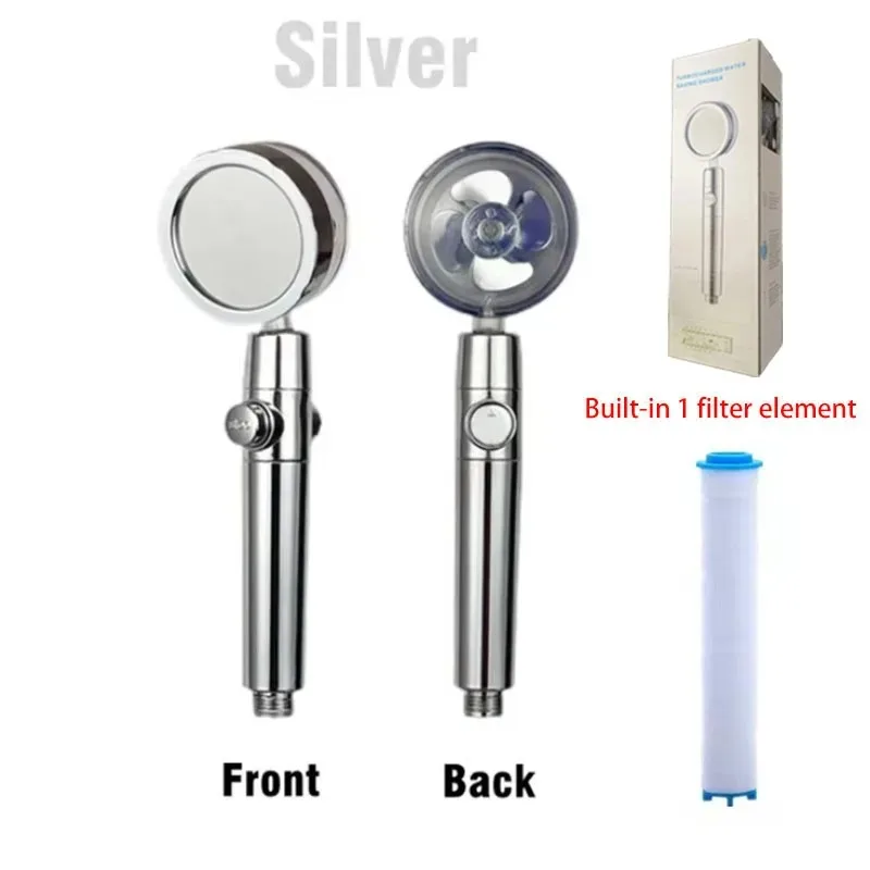 silvery shower head