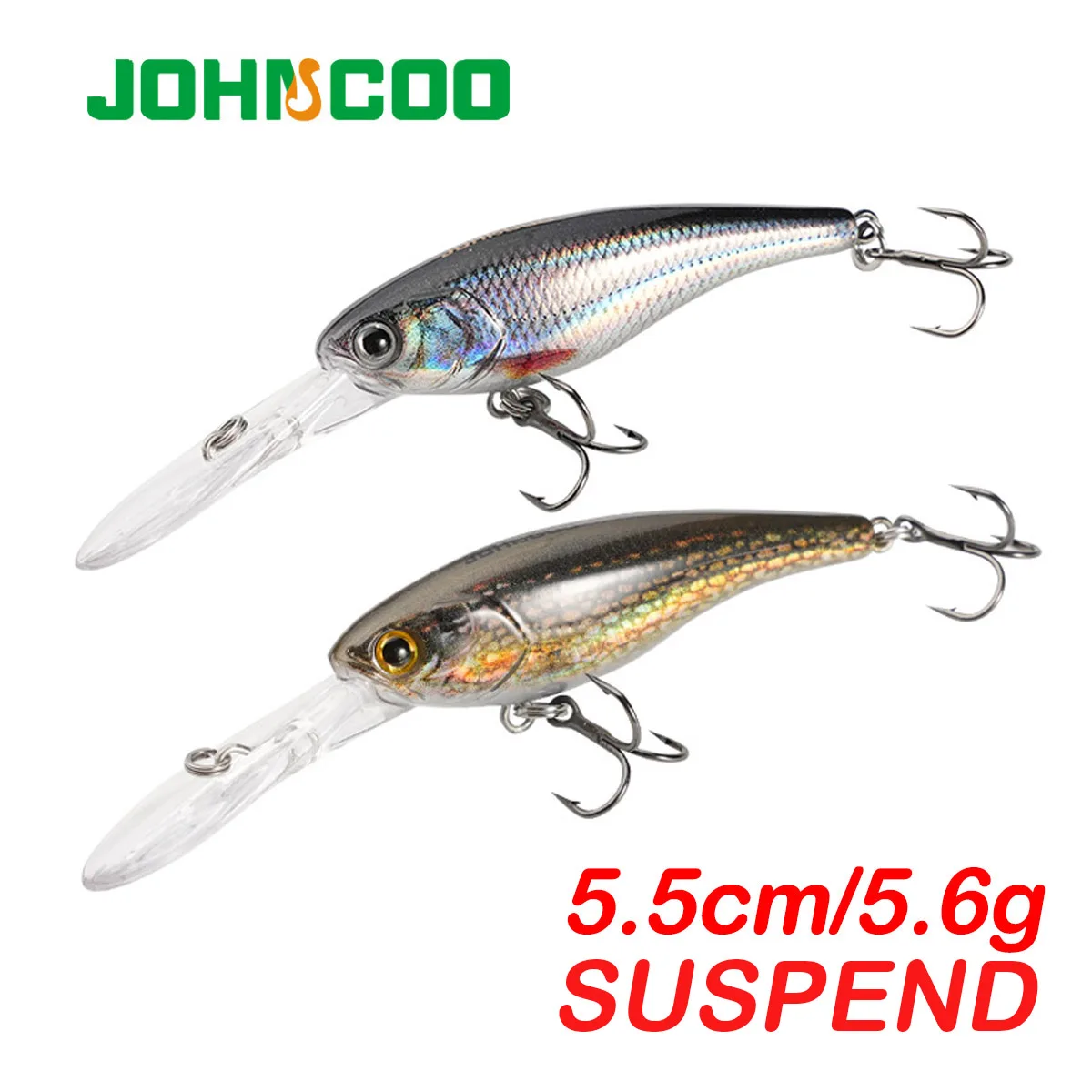 Jerkbait flotante con lengüeta larga – Señuelo pececillo para lucio