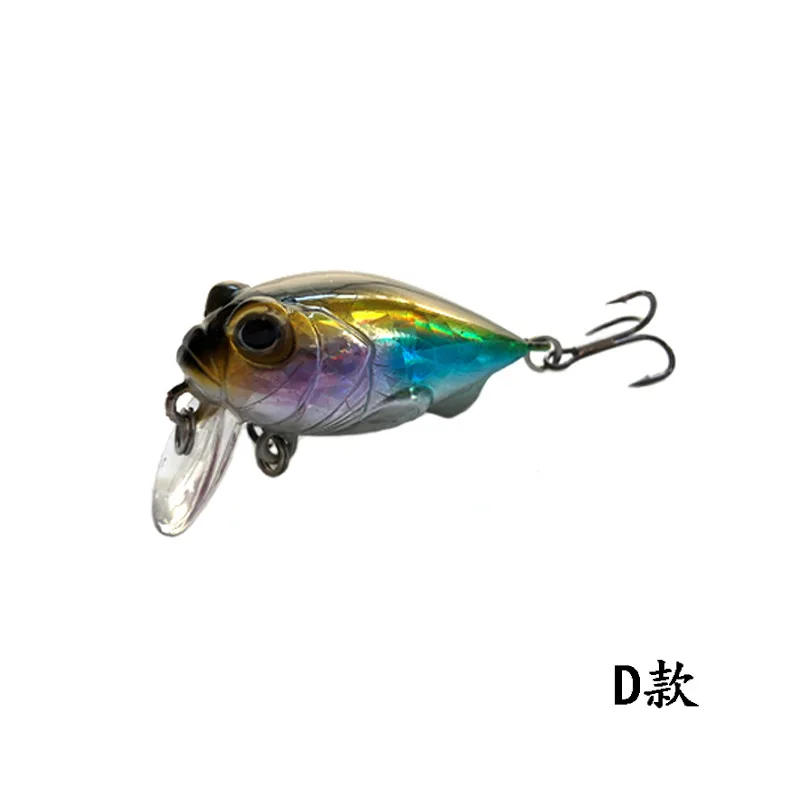 Señuelo de Pesca duro de diseño japonés, 1 piezas, 4cm/5,2g, Mini cebo de manivela para lucio, perca, lubina, Crankbait - imagen 5