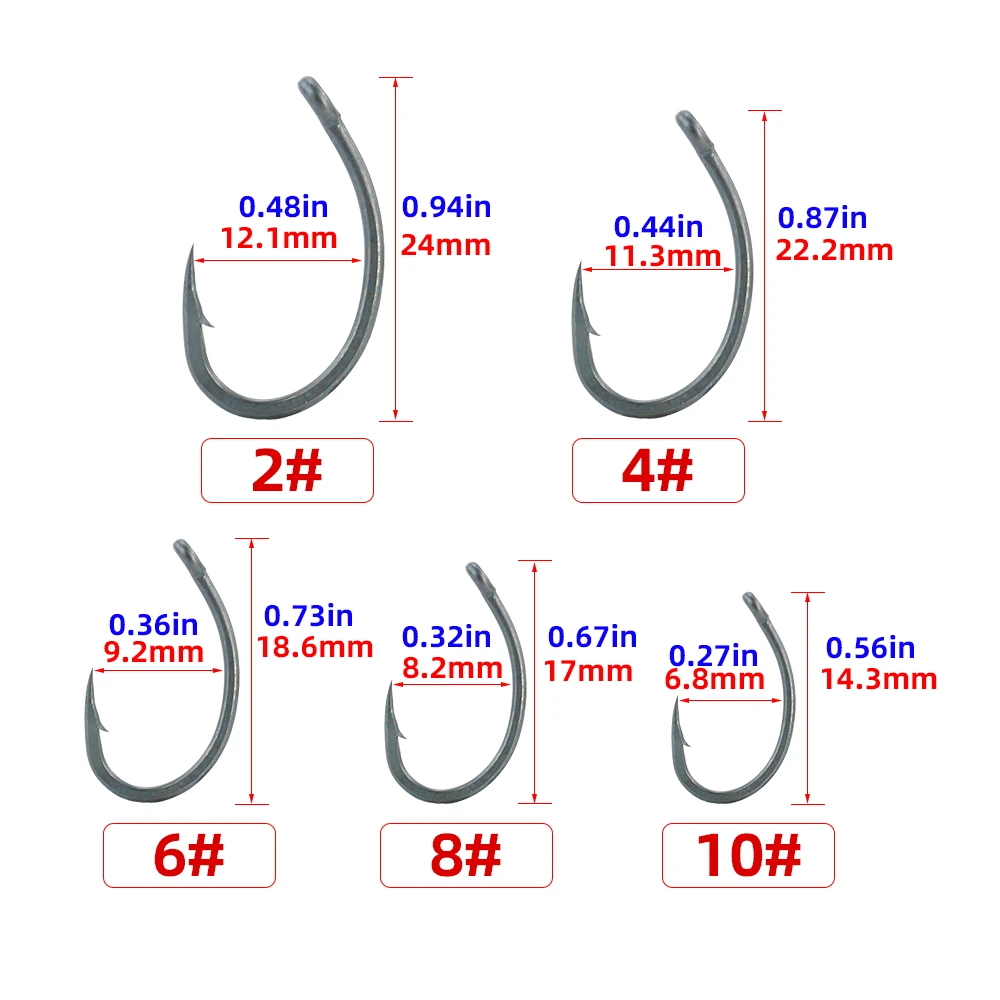 Hirisi 6 uds pesca de carpa gancho listo para usar enlace para alimentador Terminal de pesca aparejos accesorios de pesca TS115 - imagen 4