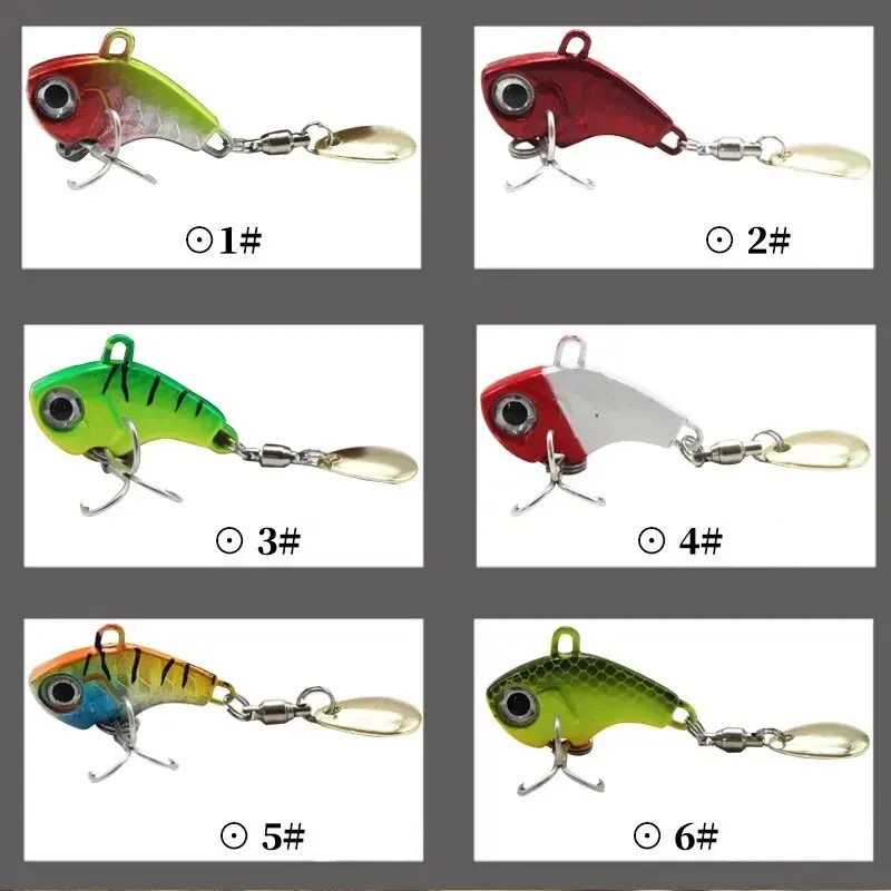 Luya Bait Metal VIB Pequeño Ciclón Vibración Giratoria VIB Glitter Placa de Hierro Pesca en Mar Cebo de Agua Dulce - imagen 4