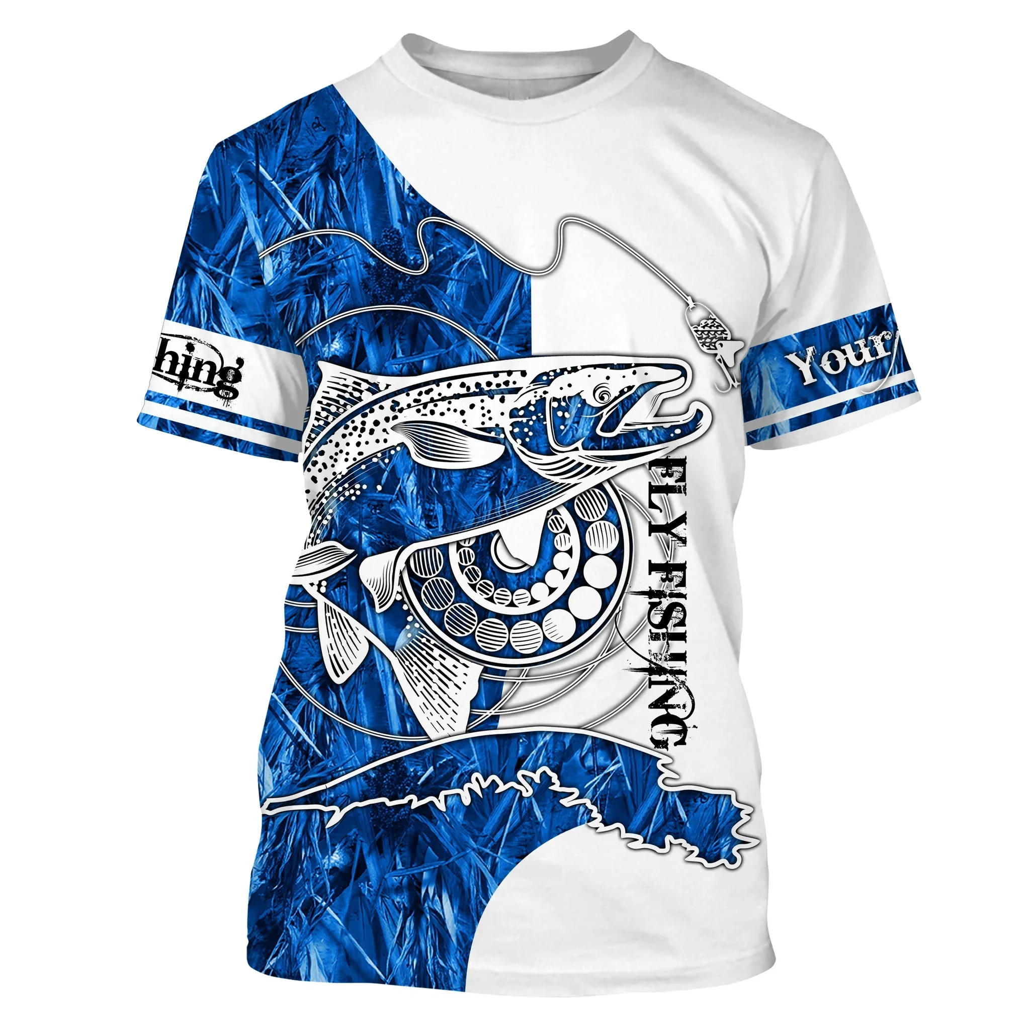 Camiseta 3D King Salmon personalizada – Diseño fresco veraniego unisex - imagen 4