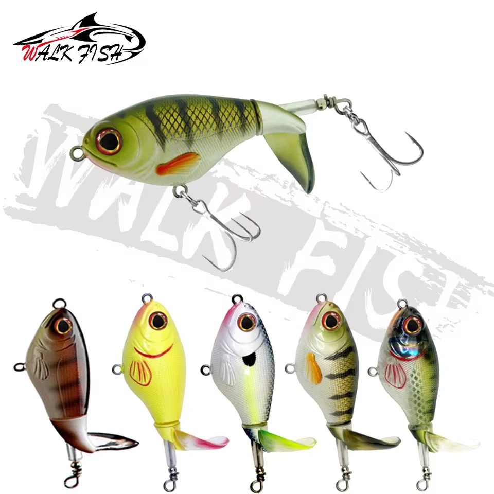WALK FISH 75mm 17g señuelo tipo lápiz Topwater Spinner Señuelos de Pesca lubina Whopper Plopper Rana Swimbait Trolling Pesca Whopper Plopper - imagen 5