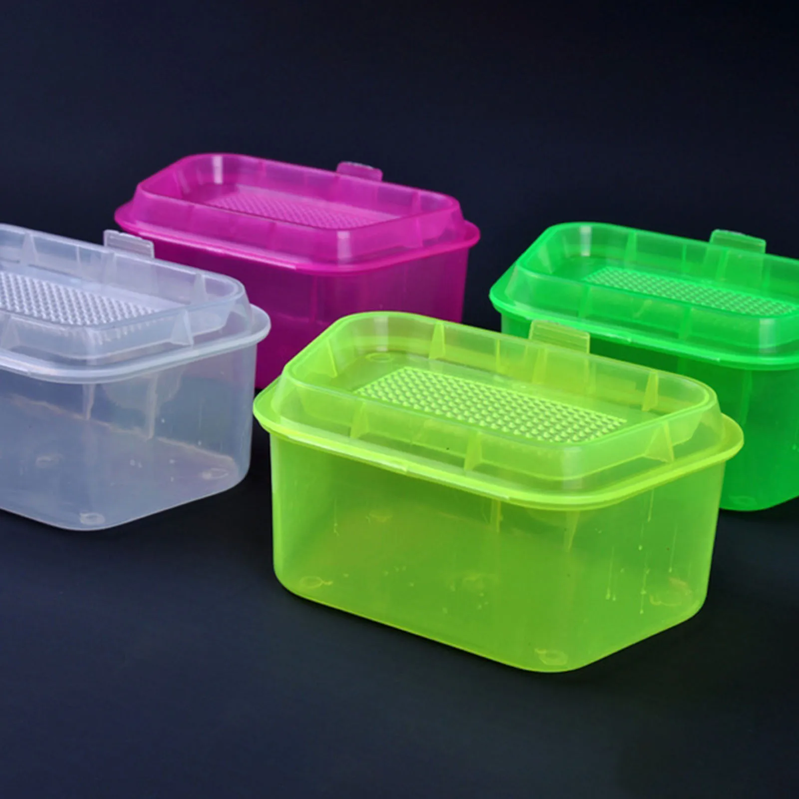 Cajas transparentes para señuelos y gusanos rojos, antiimpacto - imagen 2