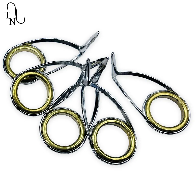 TN75 guía de caña de pescar giratoria mediana, soporte de acero inoxidable, anillos de cerámica, accesorios de caña de pescar DIY - imagen 3