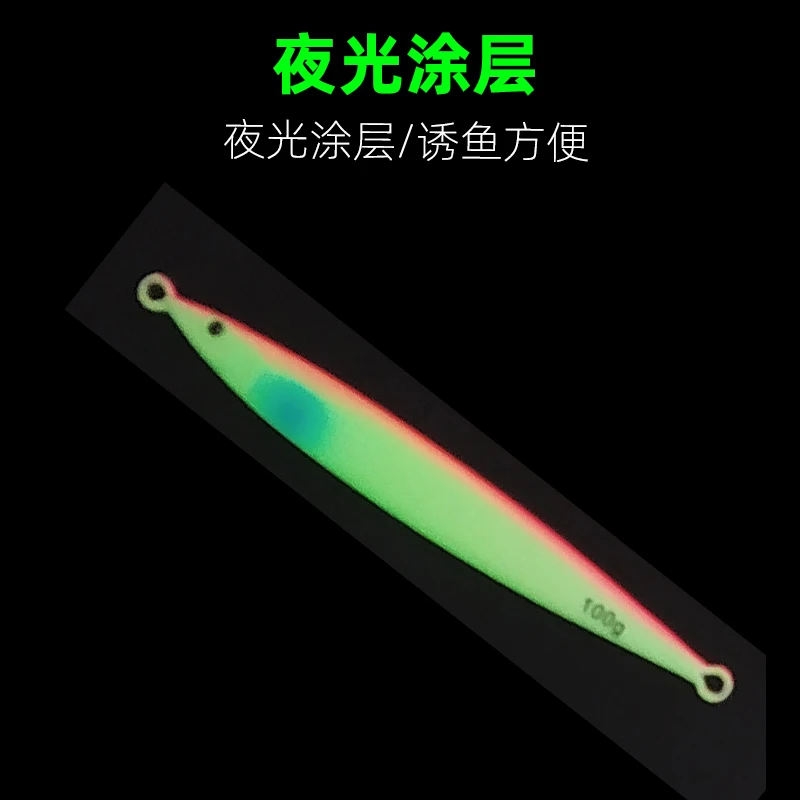 Señuelo de Pesca con brillo UV, cebo duro de Metal que se hunde, Pesca Jigging, impresión 3D, 60g, 80g - imagen 2