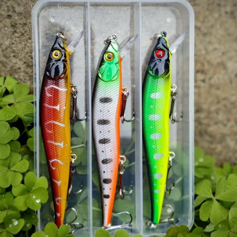 Señuelos de Pesca de pececillos, cebo duro profesional, 12cm, 14g, Jerkbait, Lucio, Carkbait, Wobblers, Swimbait, 3 piezas - imagen 2