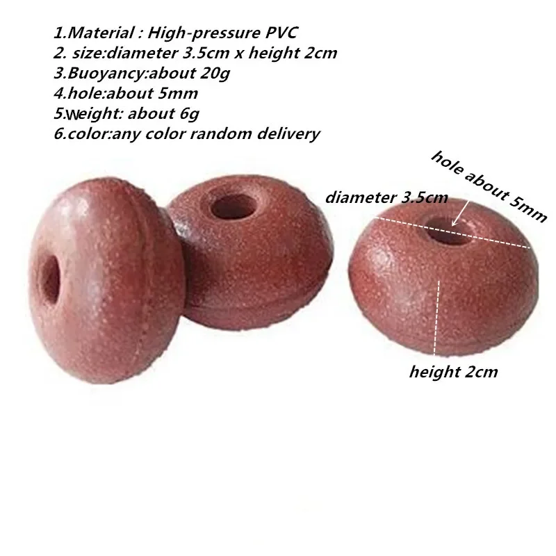 Bola flotante de espuma rígida de alta presión, equipo de pesca, accesorios de red de pescado, boya de pesca de PVC duro, marca de bola de canal ganador - imagen 3