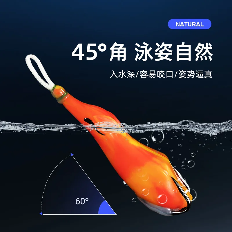 Señuelo de rana grande modificado, cebo flotante de 15g, Swimbait suave, doble gancho, cabeza de serpiente Artificial - imagen 2