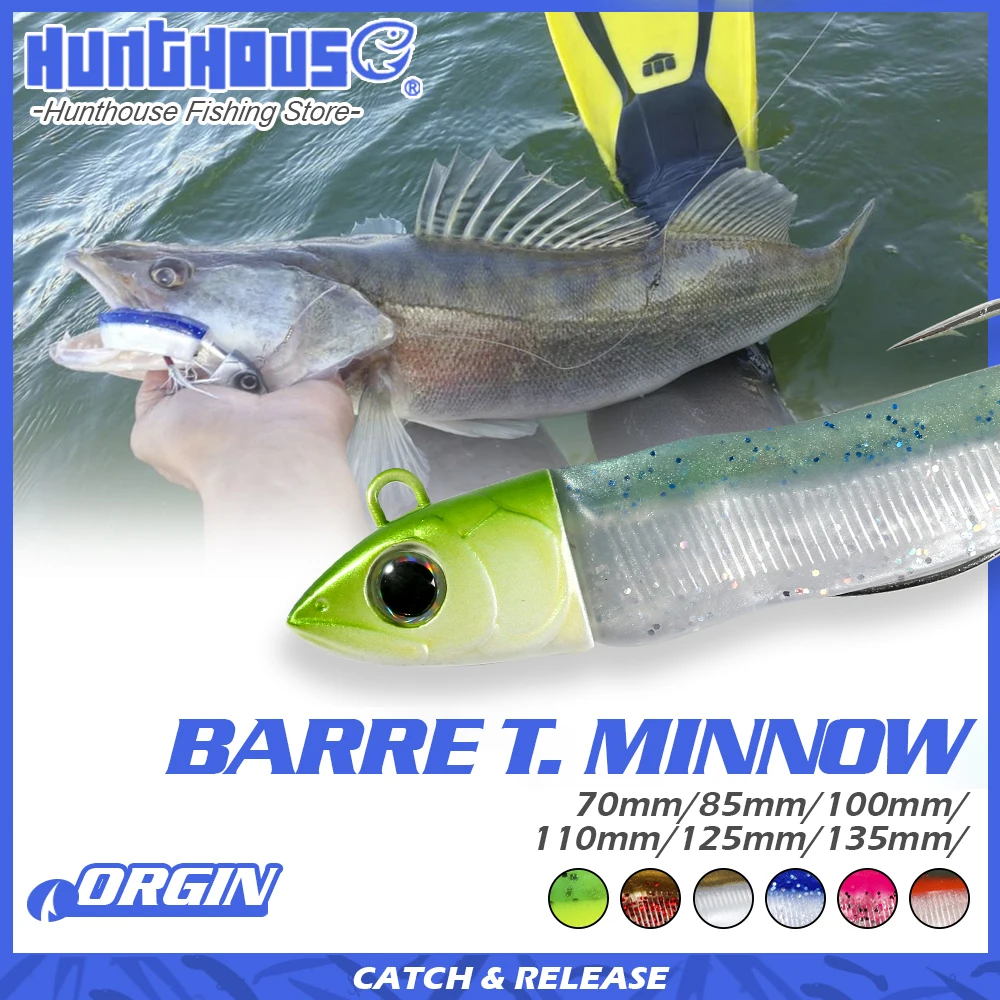 Hunthouse T. Min Minnow Jig Head – Señuelo de silicona suave