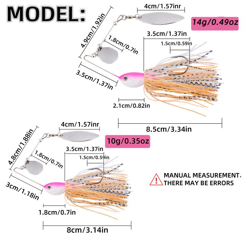 10 unids/set Chatterbait Señuelos de Pesca Kit Spinner cebo de Pesca sin malezas Buzzbait Wobbler Pesca Crankbait para lubina Pike Swimbait - imagen 2