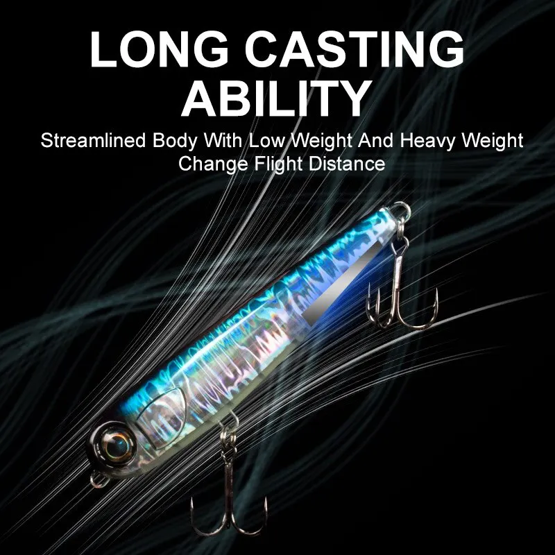 HOPOPEN-Señuelos de pesca flotantes, superficie de agua superior con lápiz de 95mm, cebos duros para agua salada, para caminar con perros, lubina, Wobblers - imagen 4