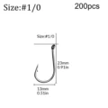 200pcs size 1-0