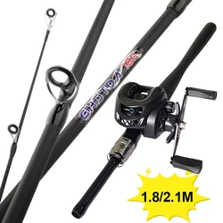 Juego de caña de pescar y carretes de pesca, peso de señuelo de 3-18g, Combo de pesca al aire libre de alta calidad para agua de mar/agua dulce, novedad de 2026