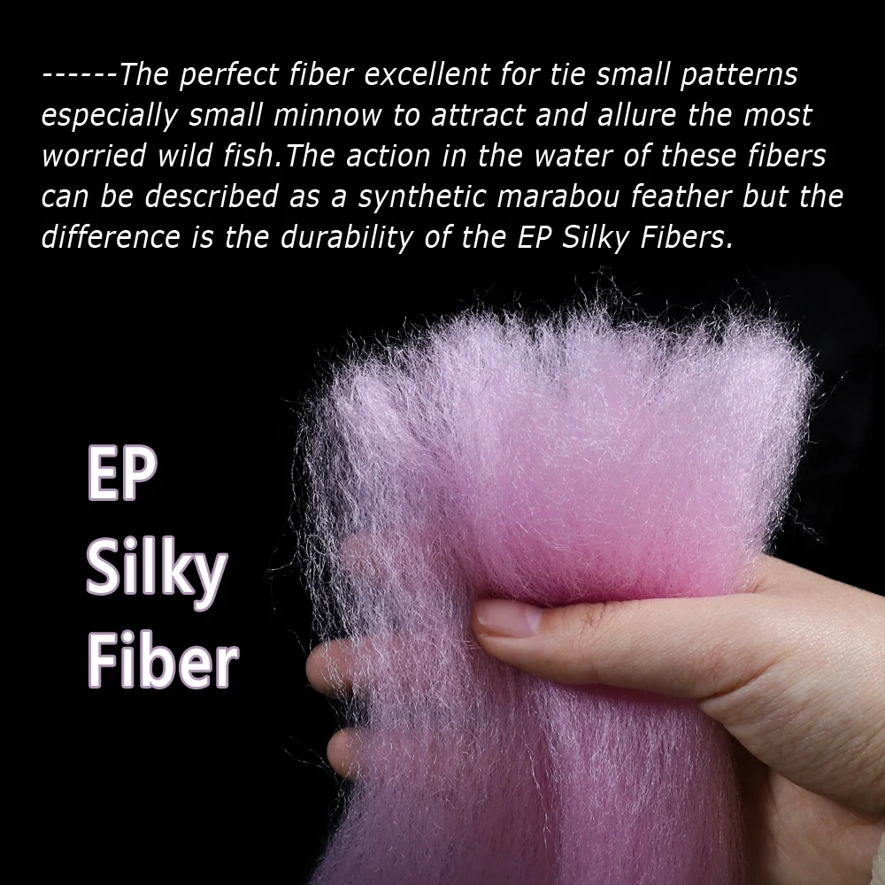 Bimoo-serpentina de pez Minnow, materiales de atado de moscas, cebo de mosca, fibra de pelo largo, fibra sedosa ligera y esponjosa, 50cm de largo, 1 paquete - imagen 4