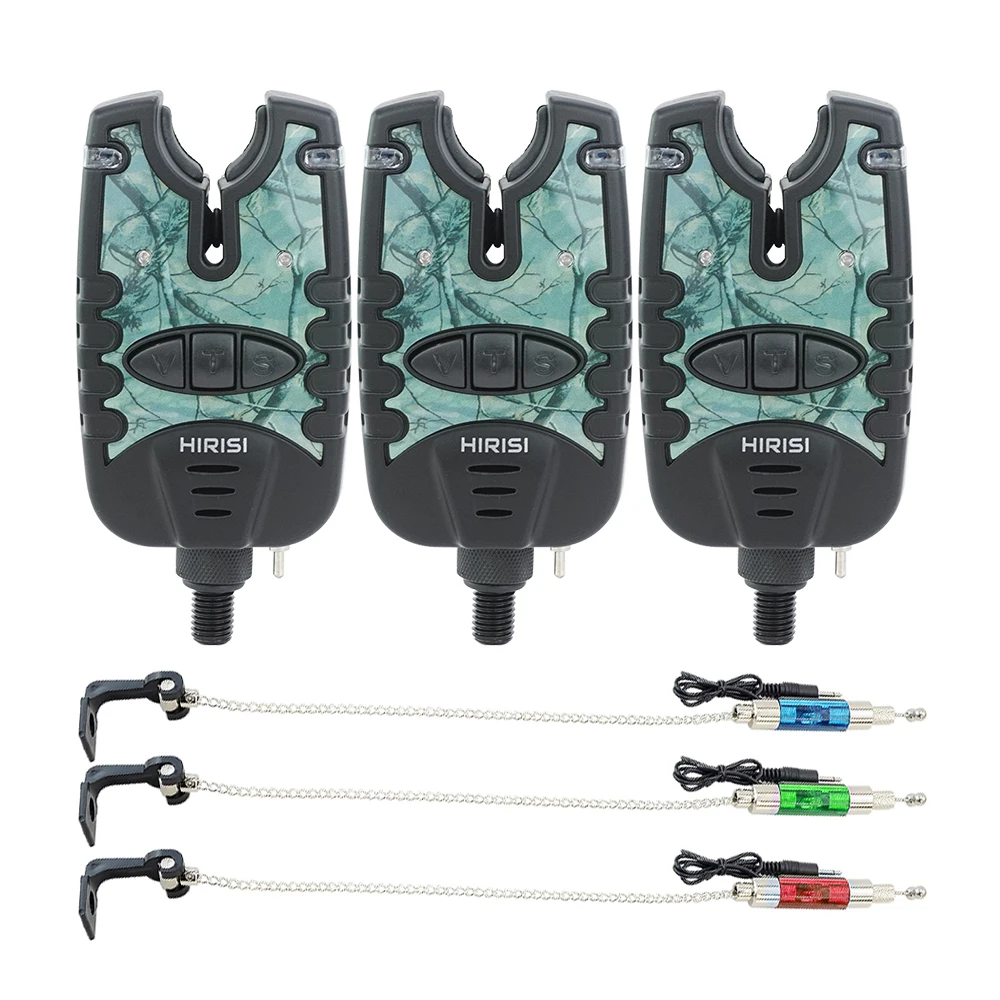 Hirisi 3 uds alarmas de pesca con 3 uds swingers de pesca 3 colores conjunto de indicador de alarma de mordedura de pesca B1142C accesorios de pesca - imagen 5