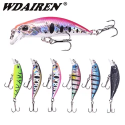 Señuelo de pesca de pececillos Wobbler que se hunde, 55mm, 48HS, arrastre, Jerkbait, Swimbait, cebo duro Artificial para trucha, aparejos de pesca de lubina, 1 ud.