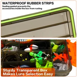 Sougayilang caja de pesca 360º con organizador impermeable y divisores
