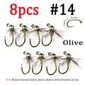 8pcs Olive Size14