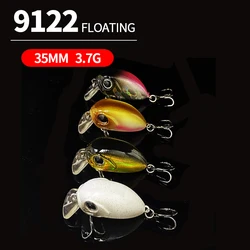35mm 3,7g Topwater Mini Crankbait sonajeros ruidosos Micro manivela Lucio de agua dulce señuelo de Pesca de carpa Isca Pesca cebo duro Artificial