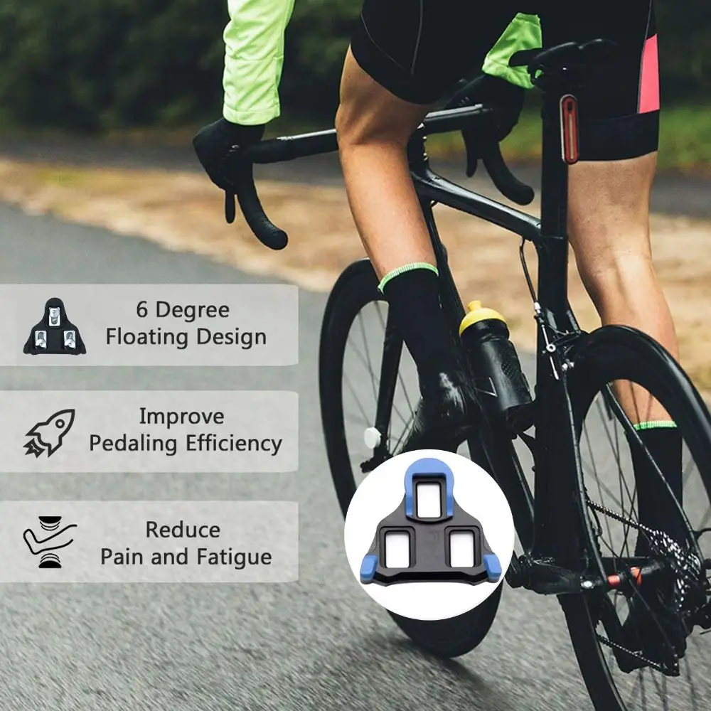 Pedales placa Clip zapatos de ciclismo tacos 0/2/6 grados autobloqueo pedales de bicicleta tacos autoblocantes tacos de ciclismo - imagen 5