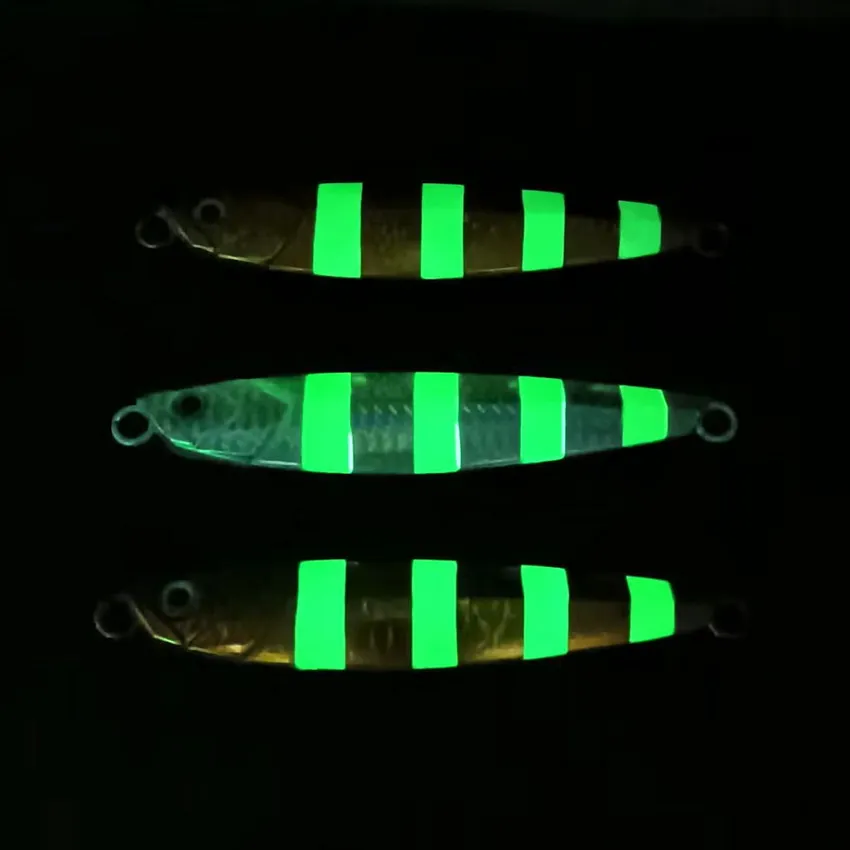 Señuelo de Pesca de plantilla de Metal, anzuelo de fundición a tierra, Swimbait, cebo Artificial, cubierta láser, accesorios de Pesca de Lucio de mar, aparejos giratorios, 1 piezas - imagen 4