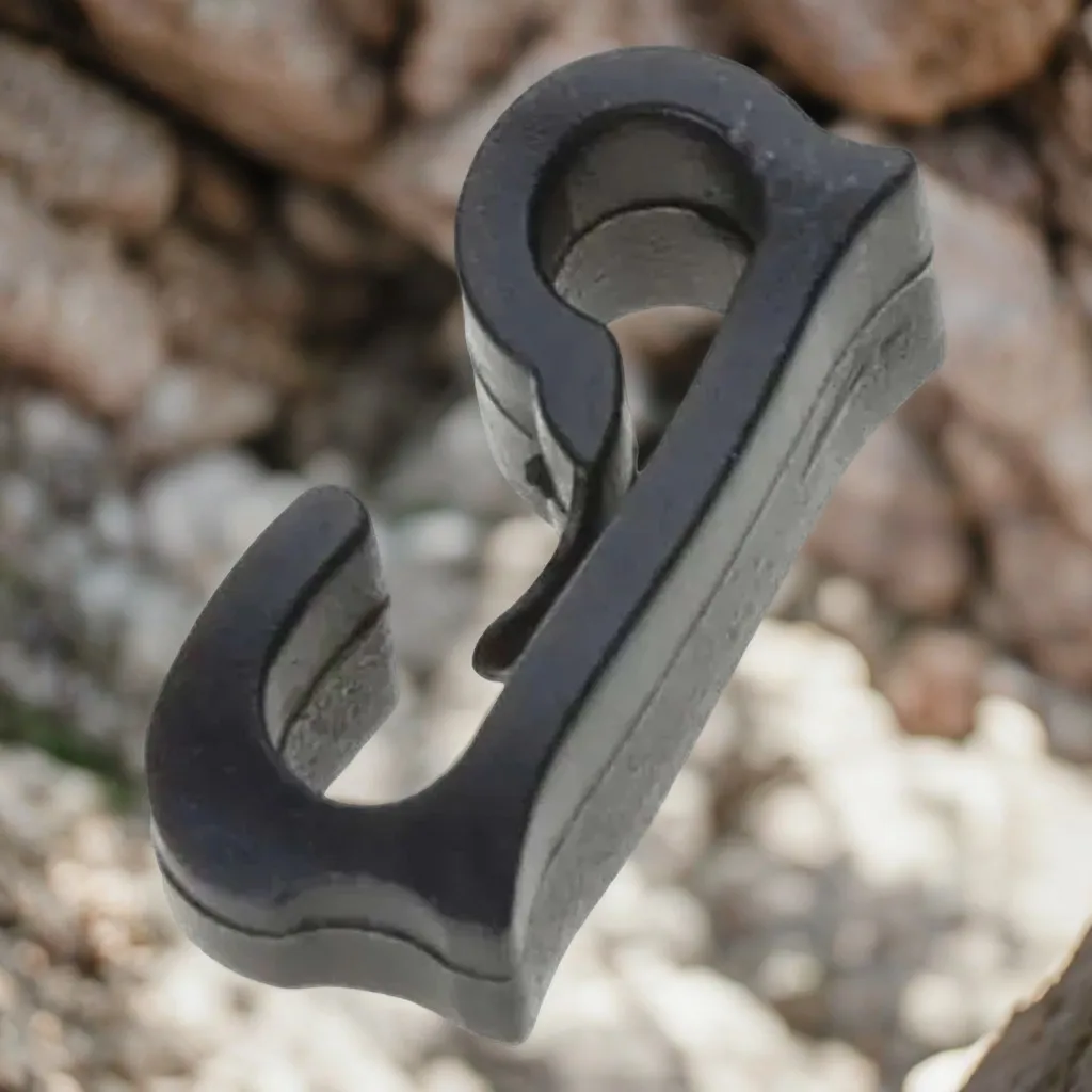 Gancho fijo de doble punta para tienda de campaña al aire libre, gancho de bloqueo de cuerda elástica para acampar al aire libre, senderismo, ciclismo y pesca, 10 piezas - imagen 4