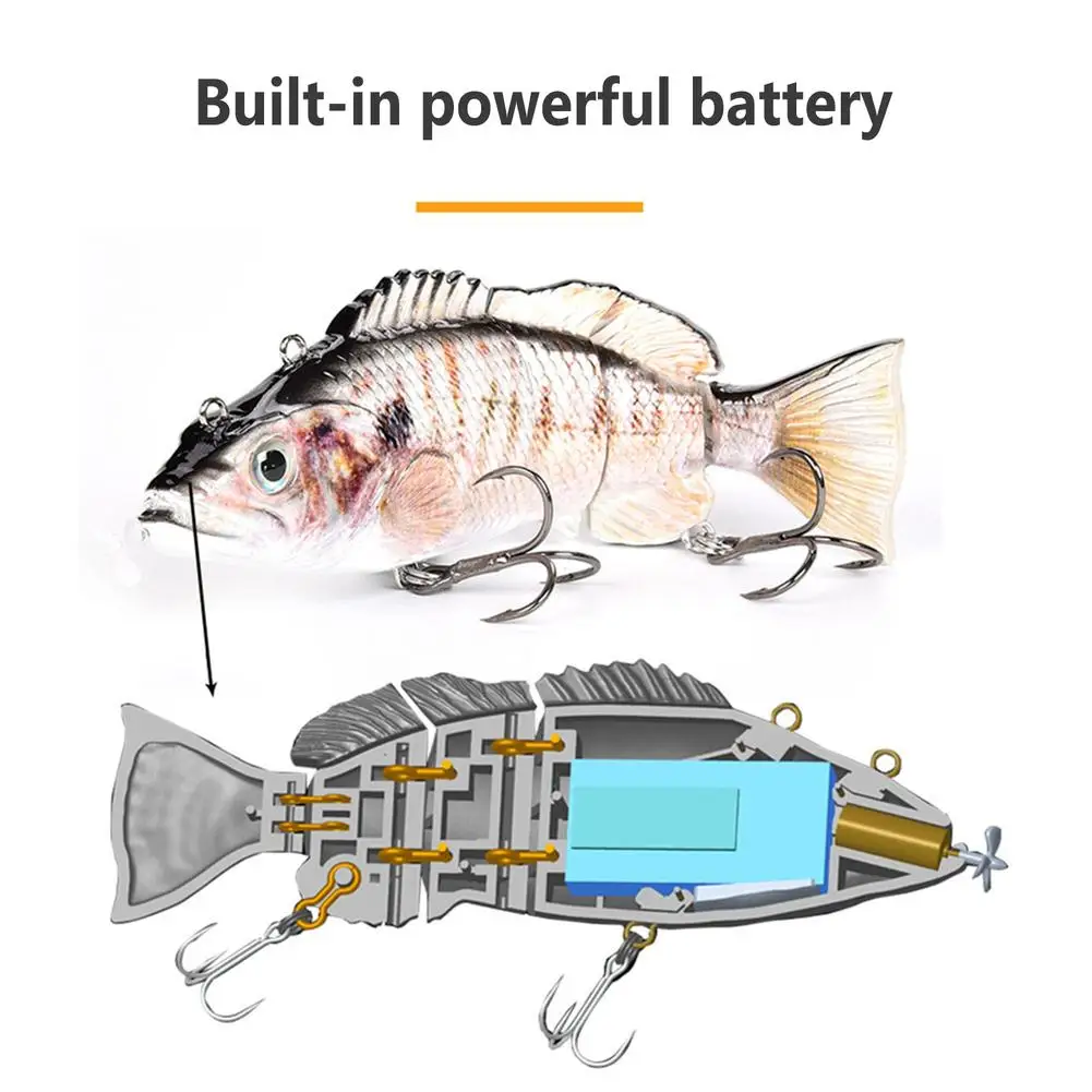 Señuelos de Pesca eléctricos recargables Led luminosos multiarticulados, cebos duros, aparejos de pesca - imagen 2