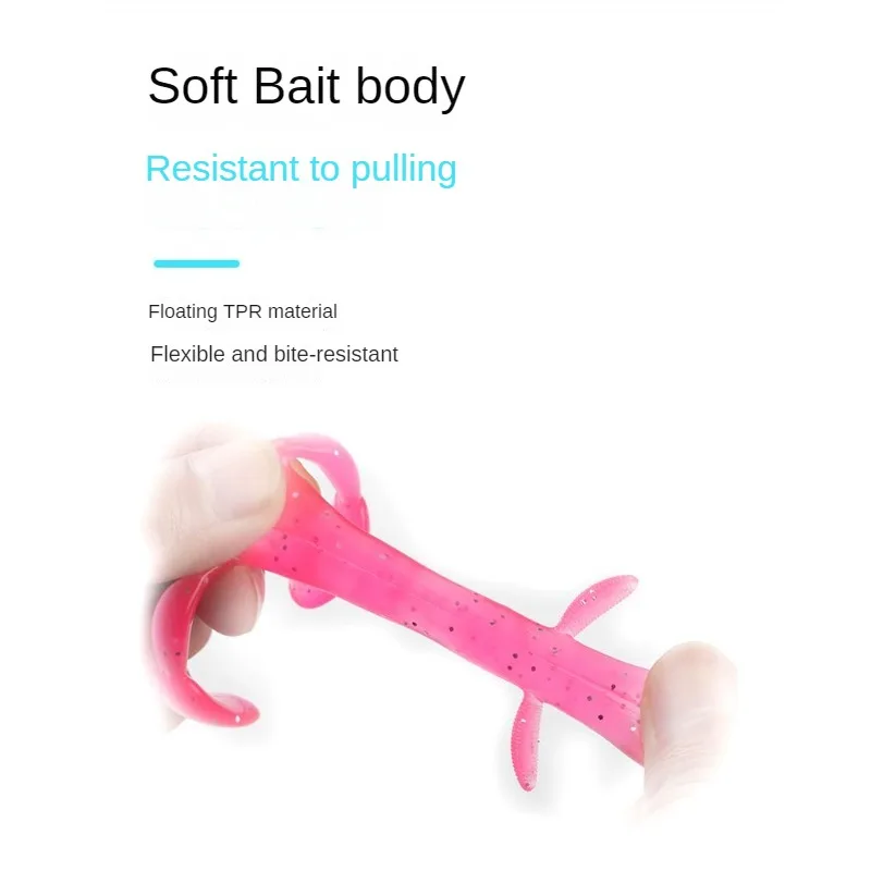 5 LUYA FROG BAITS, forma realista, cebo blando agresivo y carnívoro, ¡referido bajo! El material flotante imita una rana nadadora. - imagen 5