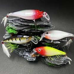 Crankbait Hundible con Plumas – Pececillo para Agua Dulce y Salada