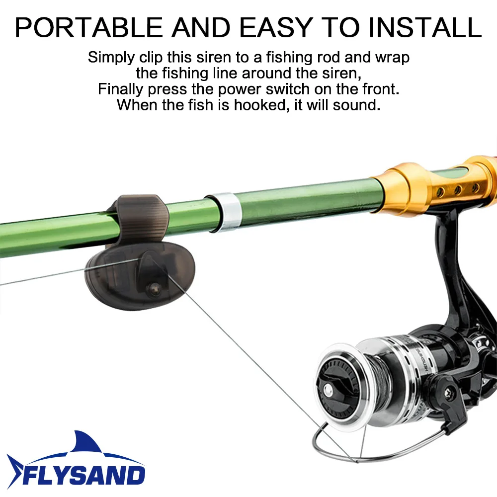 FLYSAND alarma de mordida de pesca, Sensor de mordida de pesca, Indicador electrónico sensible, campana de alarma de mordida de carpa, alarma de caña de pescar nocturna LED - imagen 2