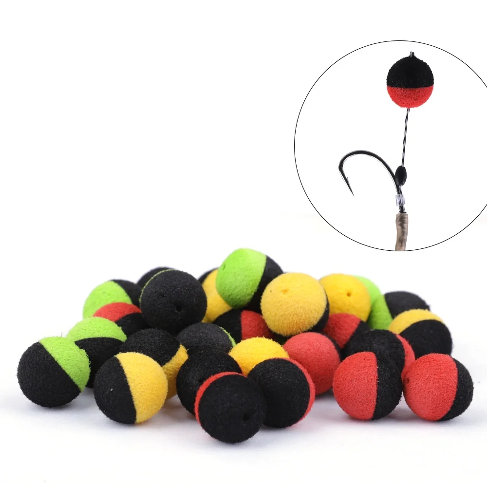 NGB 10 Uds Boilies emergentes Bola de espuma para pesca de carpa 11mm flotabilidad cebo para carpa aparejo para el cabello método alimentador Boilies flotantes pesca - imagen 2