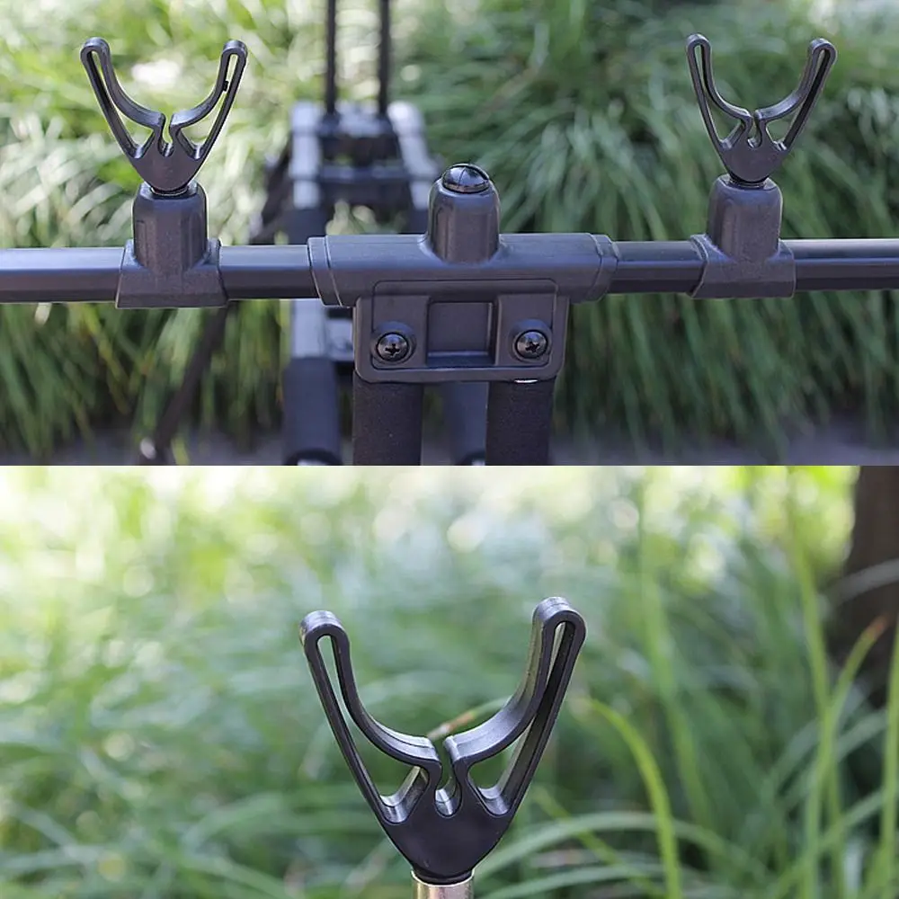 Soporte de caña de pescar con alarma, 2 piezas, Banco de ángulo de cabeza, palos, herramientas de pesca, agarre de cabeza de carpa - imagen 2