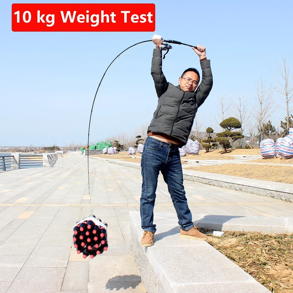 MH H 2 puntas de caña, caña de pescar de fibra de carbono súper dura, 2,7 m 3 m, hilado/carco, lanzamiento de distancia, caña de pescar depredadora de trucha y carpa - imagen 3