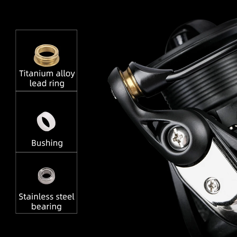 Carrete de pesca giratorio ST1000 2000 3000, gran oferta, carrete de pesca con potencia de arrastre máxima de 8KG, carrete de sedal de pesca de Lucio - imagen 5