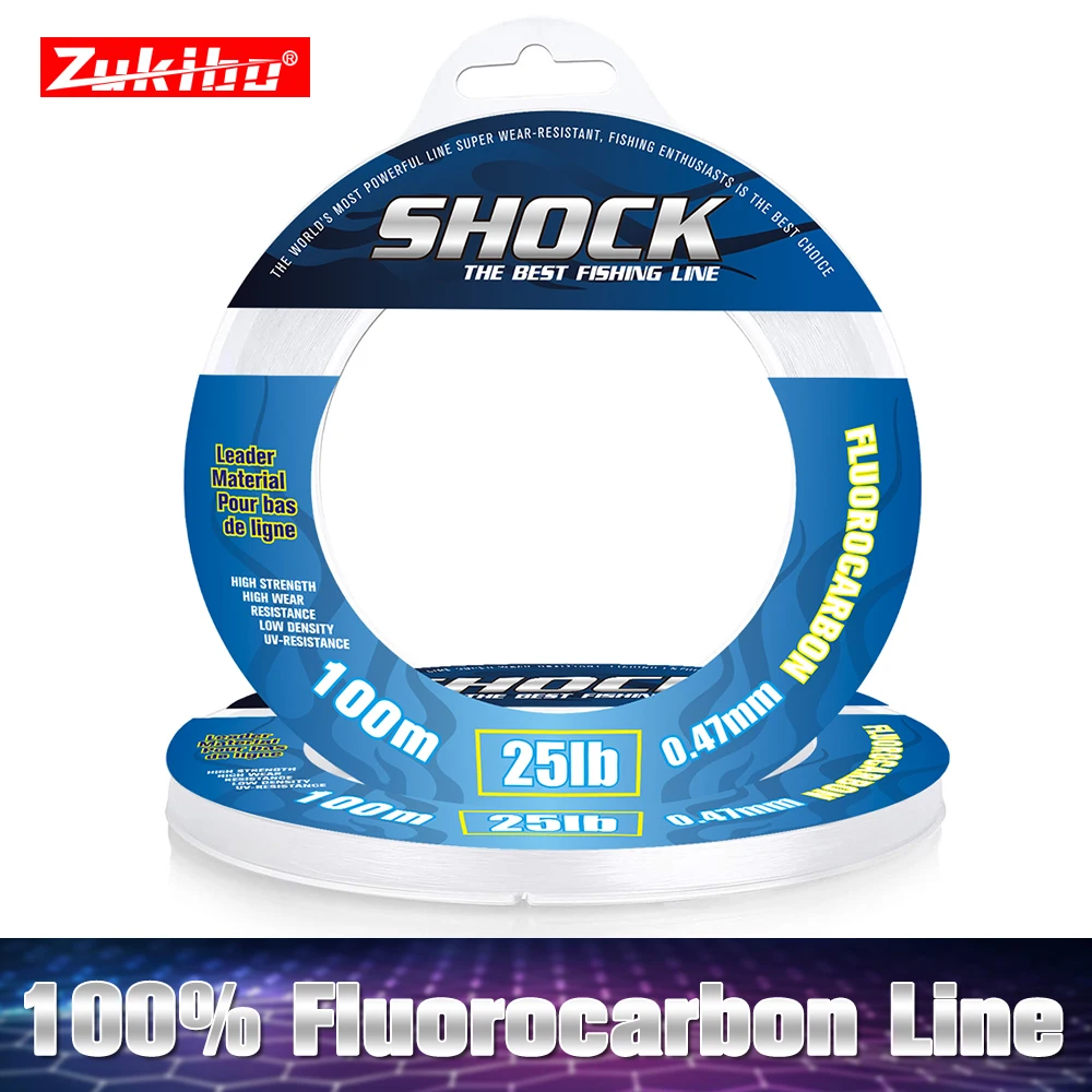 ZUKIBO Fluorocarbono – Línea de pesca alta resistencia material japonés
