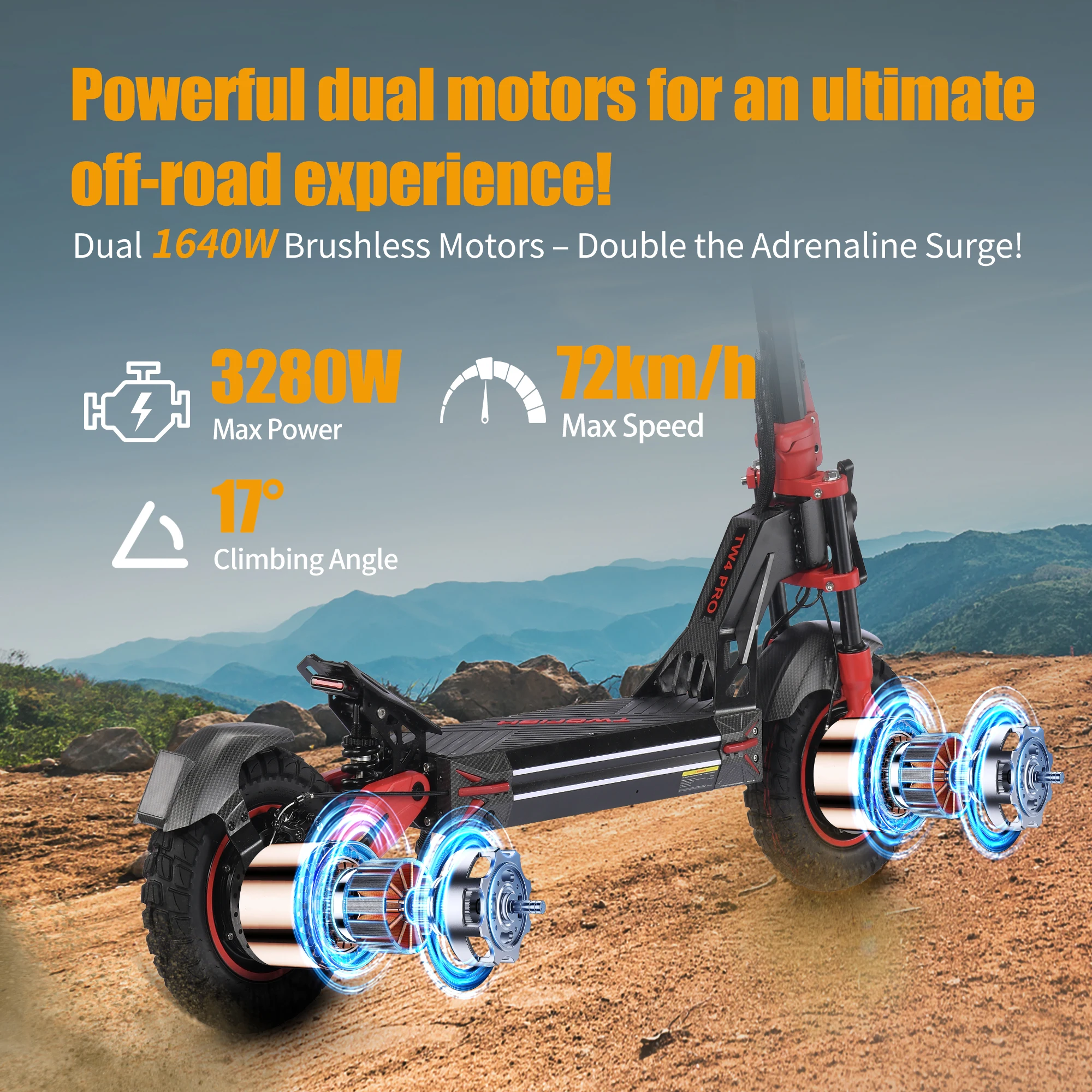 TWOFISH TW4 Pro patinete eléctrico con doble suspensión plegable - imagen 2