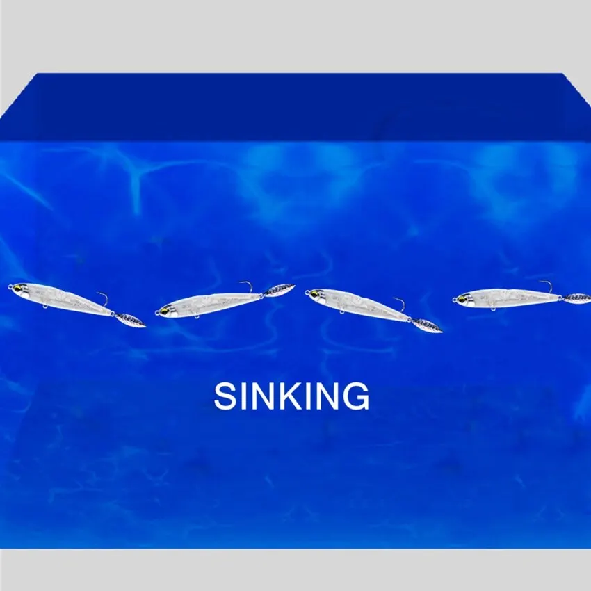 Señuelo de pesca de lápiz que se hunde, 100mm, 30g, con manivela giratoria, Wobbler, Stickbait, Minnow, cebo duro para Lucio - imagen 4