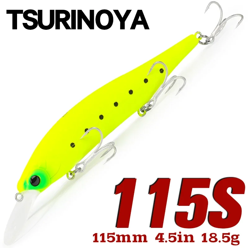 TSURINOYA 115S NYX SinKing Minnow Jerkbait 18,5g 115mm sistema de peso de tungsteno de agua salada señuelo de pesca profesional Artificial - imagen 2