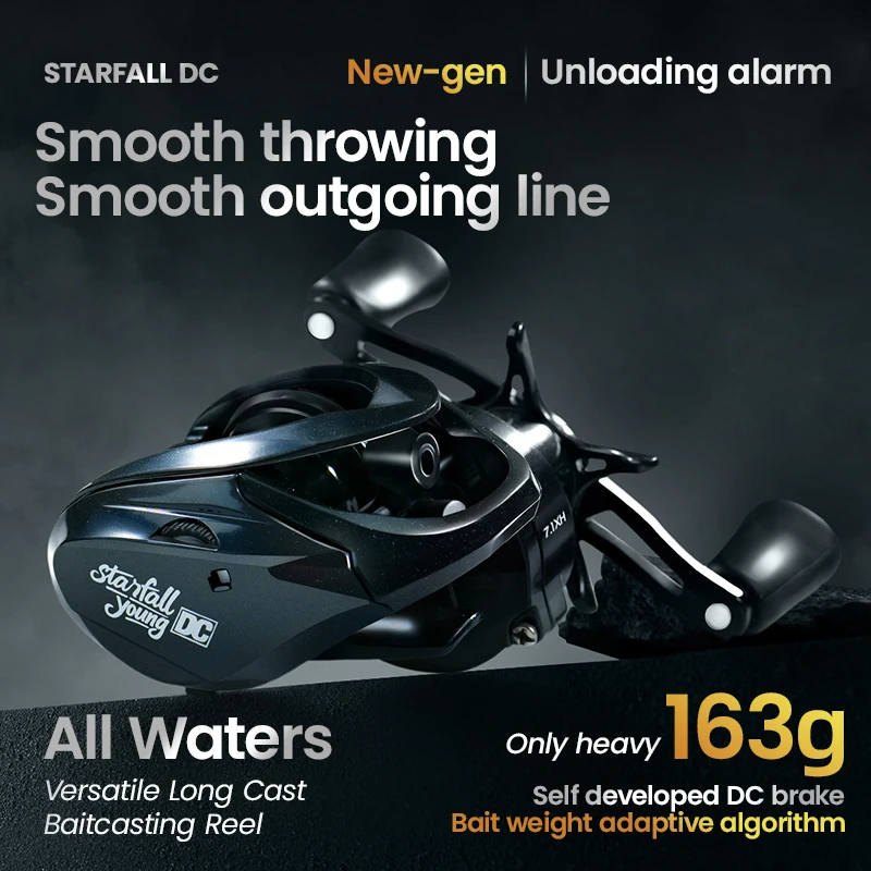 ANATONO STARFALLYOUNG Control Digital freno fundición carretes de pesca 163g 5KG arrastre máximo 6 + 1 rodamientos de bolas bobina de pesca