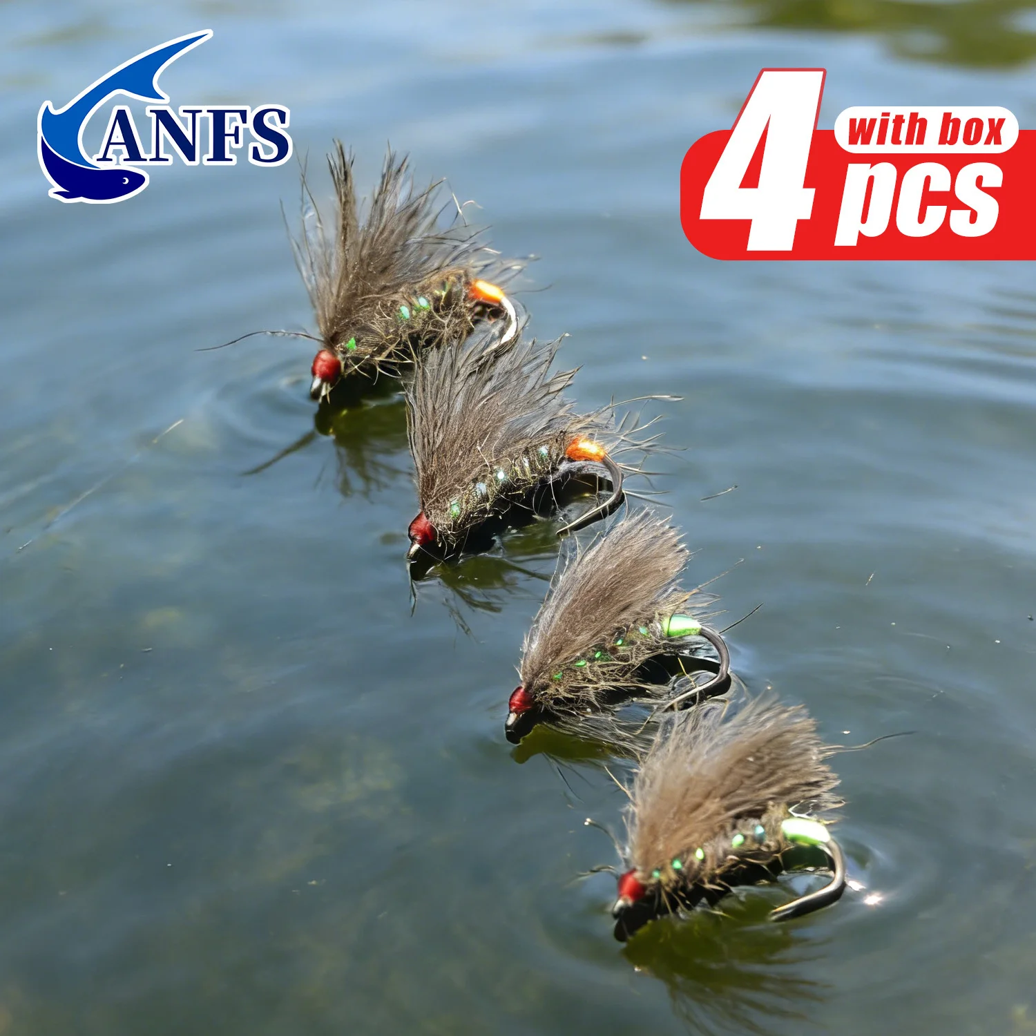 ANFS Moscas CDC Sedge para Pesca a Mosca – Egg Laying Rusty