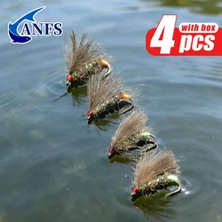 ANFS Moscas CDC Sedge para Pesca a Mosca – Egg Laying Rusty