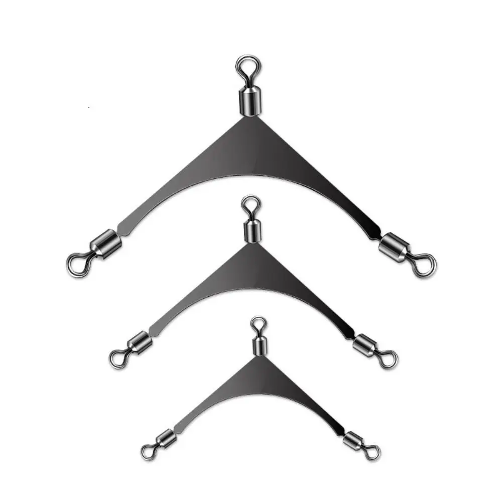 Barril giratorio de pesca de 3 vías, conector de línea cruzada, Triple giro en T, evita enredos de línea, 10 piezas - imagen 3