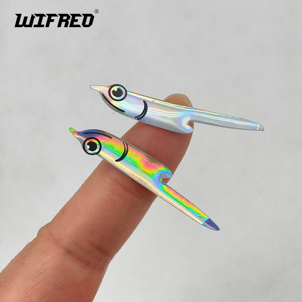 Pegatinas holográficas Wifreo para atado de streamers – Perfil pez