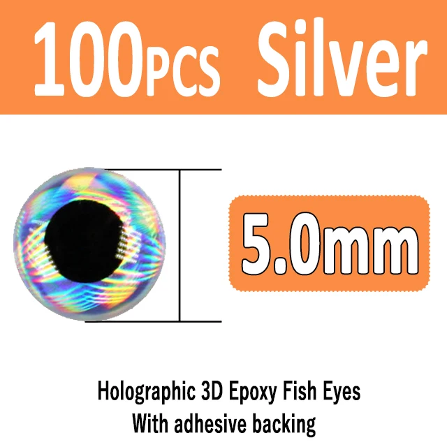 Silver 5mm 100pcs