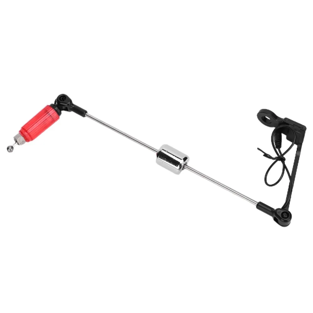 Alarma de mordedura de pesca duradera, 4 colores, 22,5 cm de longitud, colgador iluminado, indicadores de mordedura oscilante, colgador, columpio, pesca de carpa