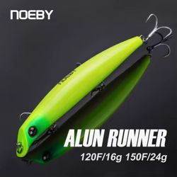 NOEBY Alun Bunner Minnow – Wobbler sin labios flotante para lucio